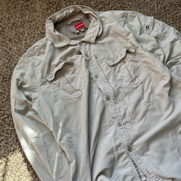 Craghoppers Shirt Mens Large Beige Nosilife Insect Shield Button Down Hiking EUC - Picture 2 of 13
